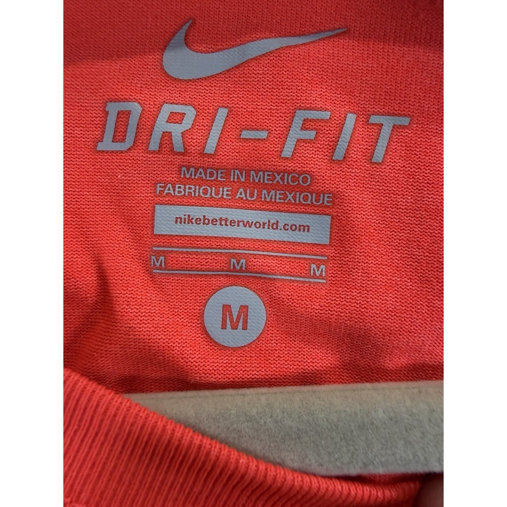 Nike Men's S Dri-fit Training T-Shirt Fury Red 698255 Green Swoosh Neon - Picture 3 of 10